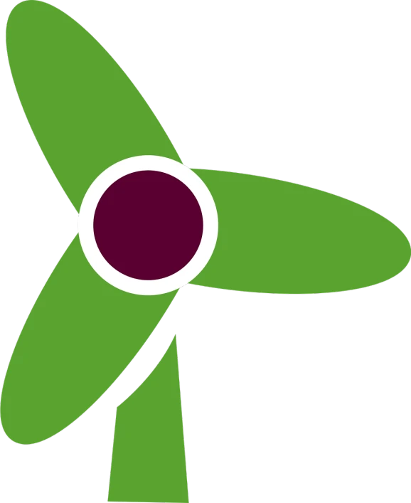 a green wind turbine on a black background, deviantart, clematis theme logo, grape, wikimedia commons, birdeye