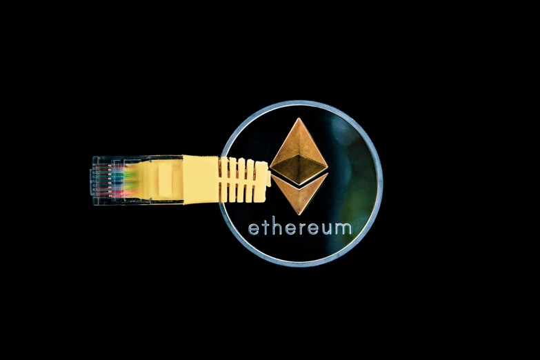 the ethereum logo under a magnifying magnifying magnifying magnifying magnifying magnifying magnifying mag, a hologram, 35 mm product photo”, ethernet cable, digital asset, product introduction photo