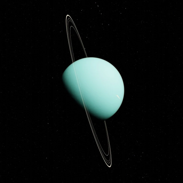 a close up of a planet with a ring around it, by Michael James Smith, hurufiyya, light cyan, planet uranus, various posed, y 2 k