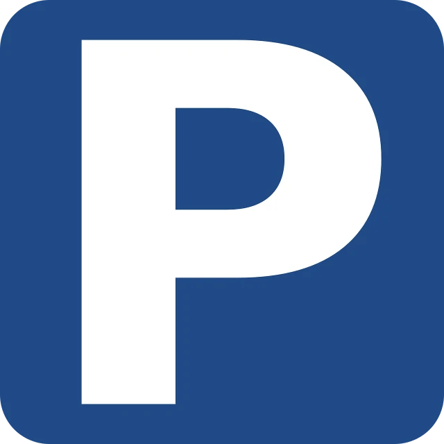 a parking sign with the letter p on it, by Jens Søndergaard, pixabay, purism, created in adobe illustrator, monaco, police, tourist destination