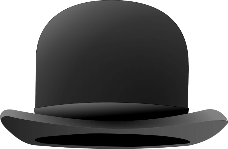 a black top hat on a white background, vector art, by Andrei Kolkoutine, reddit, minimalism, dome, no - text no - logo, rounded, helmet