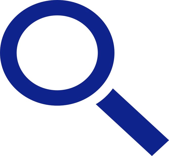 a magnifying glass on a black background, a digital rendering, by Andrei Kolkoutine, pixabay, bauhaus, ultramarine, favicon, inspect in inventory image, on simple background