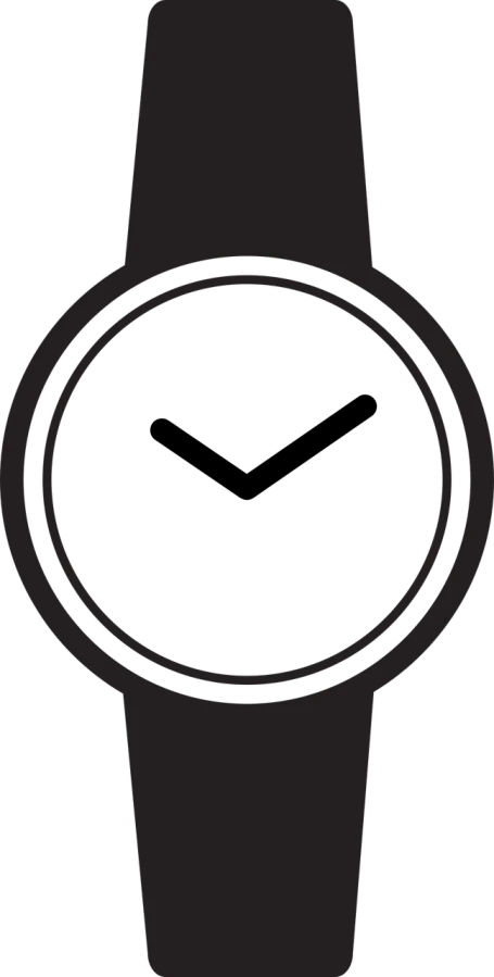 a black and white image of a watch, a digital rendering, inspired by João Artur da Silva, deviantart, minimalism, round-cropped, black silhouette, various colors, screen capture