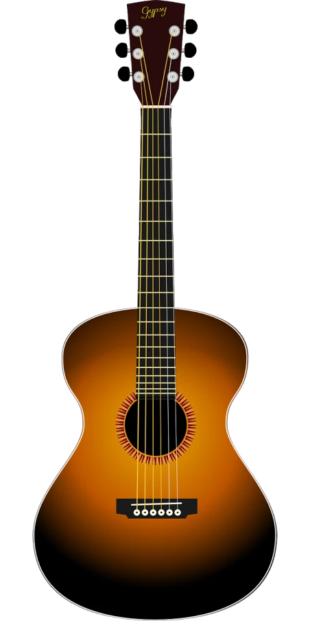 a close up of a guitar on a white background, an illustration of, by Aleksander Kotsis, pixabay, straight smooth vertical, !!! very coherent!!! vector art, colombian, brown:-2