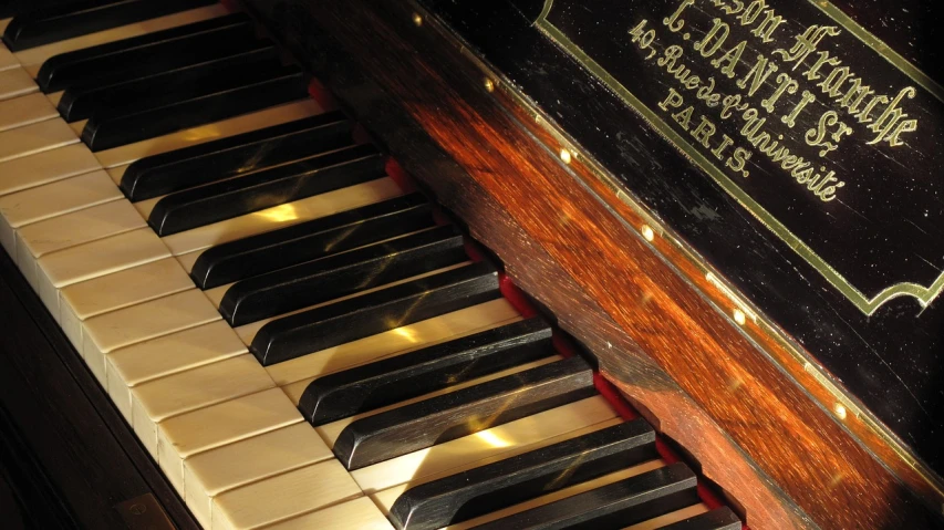 a close up of the keys of a piano, a portrait, by David Simpson, flickr, wax, afternoon sunshine, ultrafine detail ”, antique