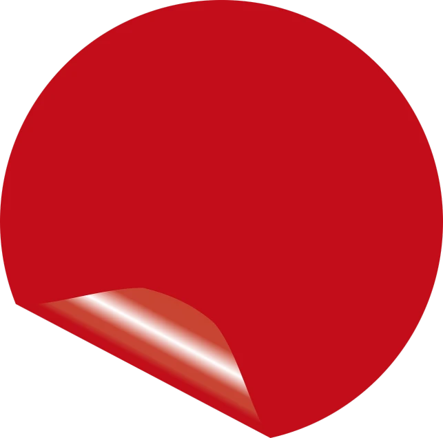 a red circle with a curved edge, inspired by Masamitsu Ōta, sōsaku hanga, reflective material, vinyl material, high res, sun light
