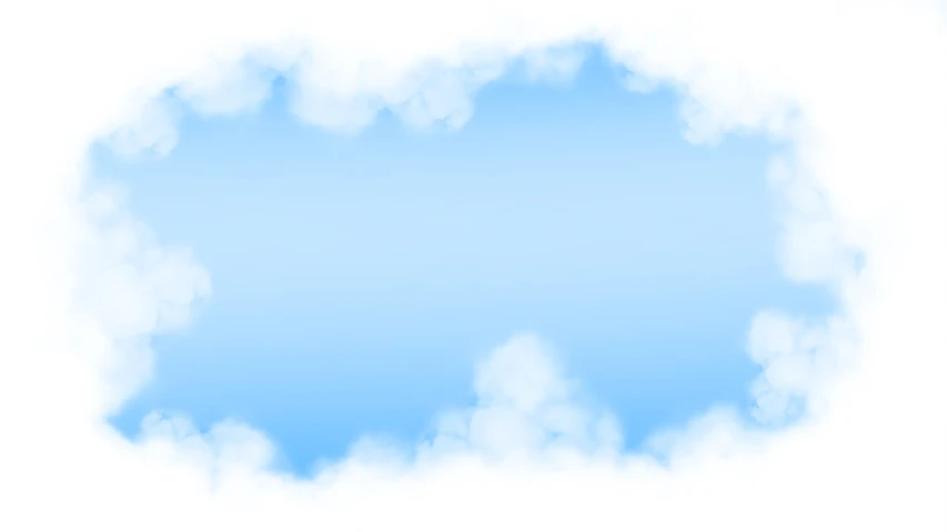 a plane flying through a cloudy blue sky, an illustration of, inspired by Saitō Kiyoshi, shutterstock, large white border, sitting in a fluffy cloud, air brush illustration, blue border