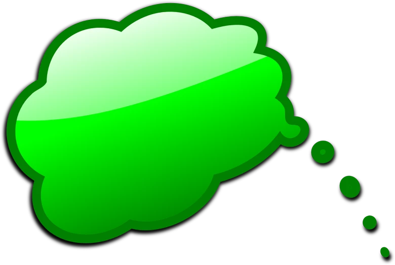 a green thought bubble with bubbles coming out of it, a cartoon, deviantart, gloss, high angle, brain, few farm green highlights