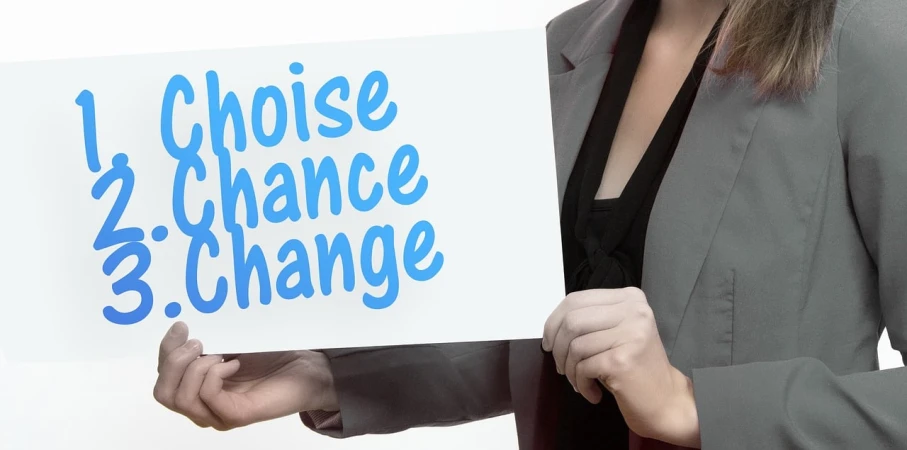 a close up of a person holding a sign, by Thomas Crane, trending on pixabay, renaissance, asking for change, noise effect, various posed, woman in business suit