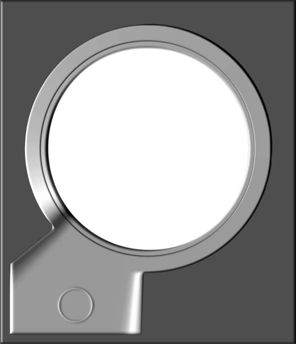 a black and white photo of a magnifying lens, inspired by Andrei Kolkoutine, deviantart, computer art, flat grey color, metal key for the doors, black backround. inkscape, vertical movie frame