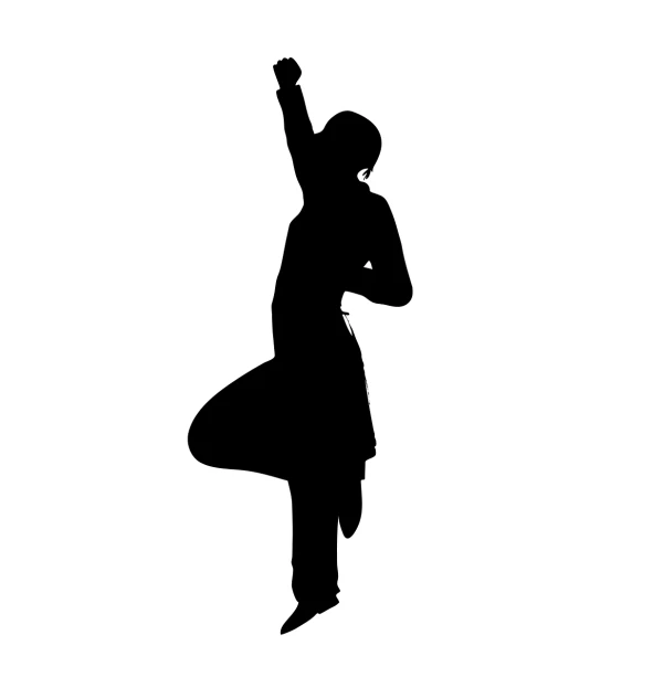 a black and white silhouette of a person on a skateboard, arabesque, gracefully belly dancing pose, pose(arms up + happy), sufism, japan