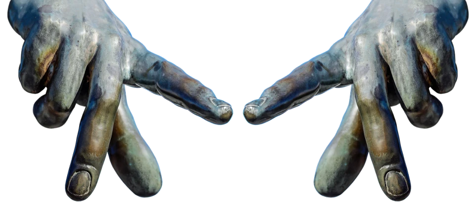 a pair of hands that are touching each other, a macro photograph, by Ken Elias, conceptual art, gulper eel, symmetrical front view, 2 arms and 2 legs!, header