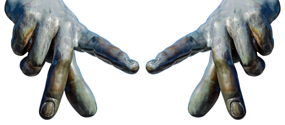 a pair of hands that are touching each other, a macro photograph, by Ken Elias, conceptual art, gulper eel, symmetrical front view, 2 arms and 2 legs!, header