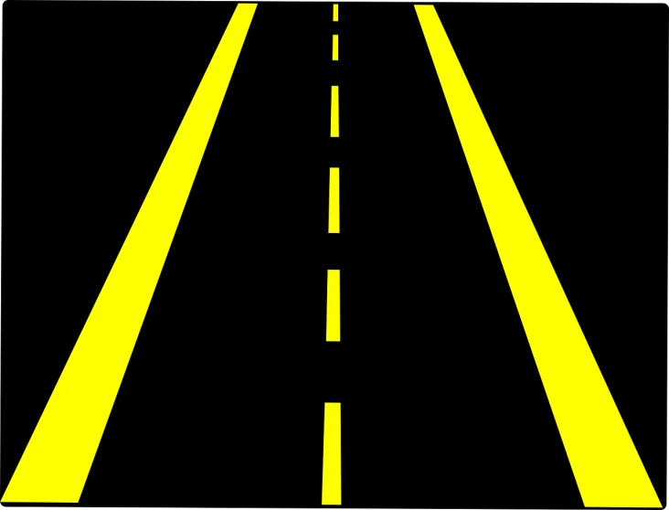 a yellow line in the middle of a road, an illustration of, conceptual art, black. yellow, !!! very coherent!!! vector art, long highway, screen capture