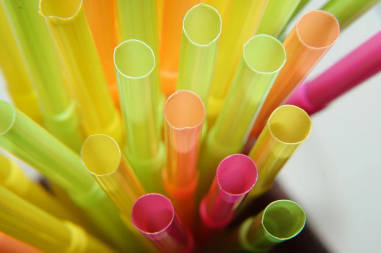 a vase filled with lots of different colored straws, a screenshot, by Jan Rustem, pexels, plasticien, istockphoto, juice, stubble, straight smooth vertical