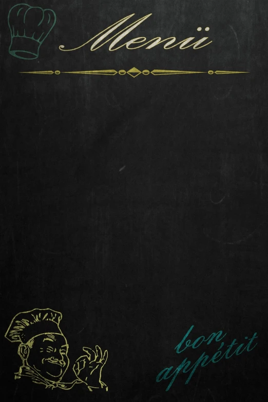 a menu written in chalk on a blackboard, a portrait, by Leo Goetz, fine art, iphone background, alphonse mucha background, layout frame, no text!