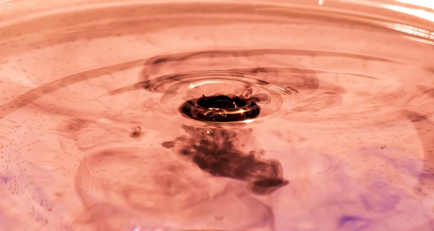 a close up of a water drop in a bowl, inspired by Otto Piene, unsplash, process art, made of liquid purple metal, a cat swimming in water, rorschach test, photo taken in 2 0 2 0