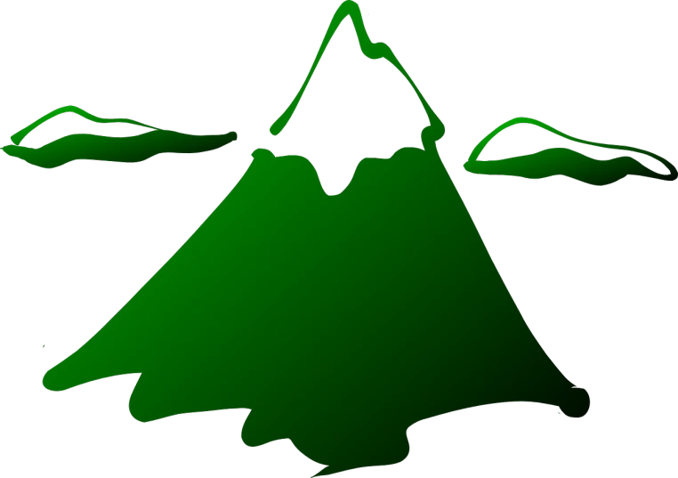 a green mountain on a black background, inspired by Masamitsu Ōta, deviantart, drawn in microsoft paint, an ork, close-up!!!!!!, pyramid