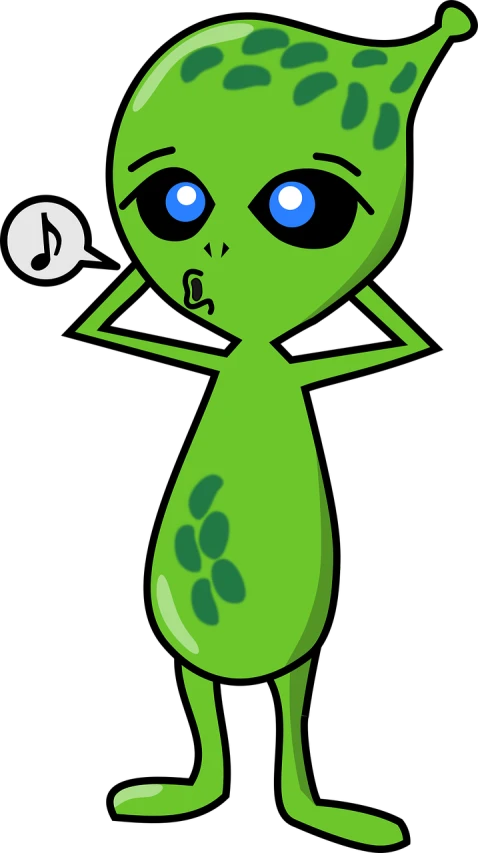 a cartoon alien talking on a cell phone, trending on deviantart, weed cutie mark, it\'s name is greeny, imvu, gecko