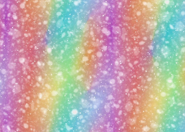 a rainbow colored background with snow flakes, a stipple, tumblr, glittering and soft, sugar snow, rainbow road, in snow