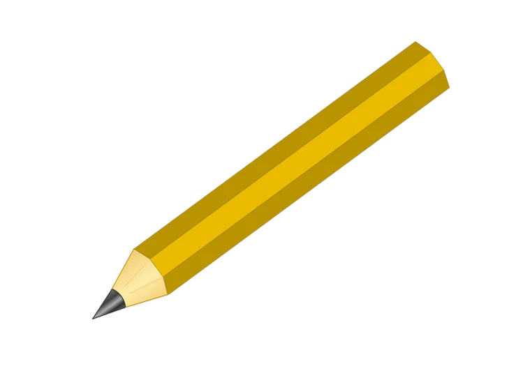 a yellow pencil on a black background, by Robert Richenburg, computer art, made in paint tool sai2, everyday plain object, rpg item, islamic