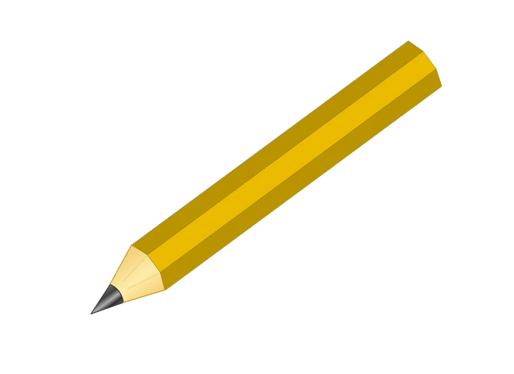 a yellow pencil on a black background, by Robert Richenburg, computer art, made in paint tool sai2, everyday plain object, rpg item, islamic