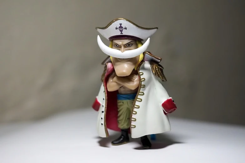 a close up of a figurine of a pirate, by Hiroyuki Tajima, gyro zeppeli, toy photo, 8 к, (doctor)