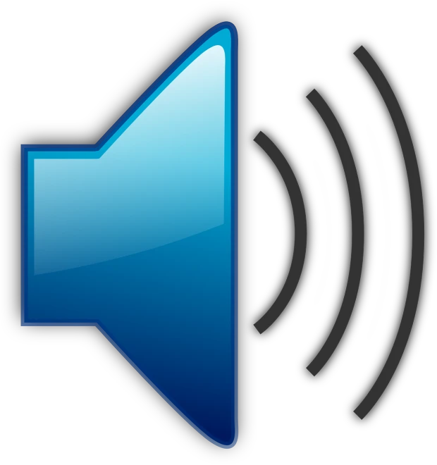 a blue arrow with sound waves coming out of it, pixabay, mingei, front left speaker, slightly open mouth, voluminous, 1 4 mm