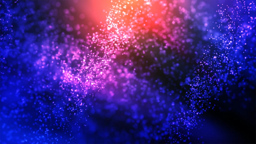 a close up of a blurry purple and blue background, digital art, glowing glittery dust in the air, light red and deep blue mood, blurred and dreamy illustration