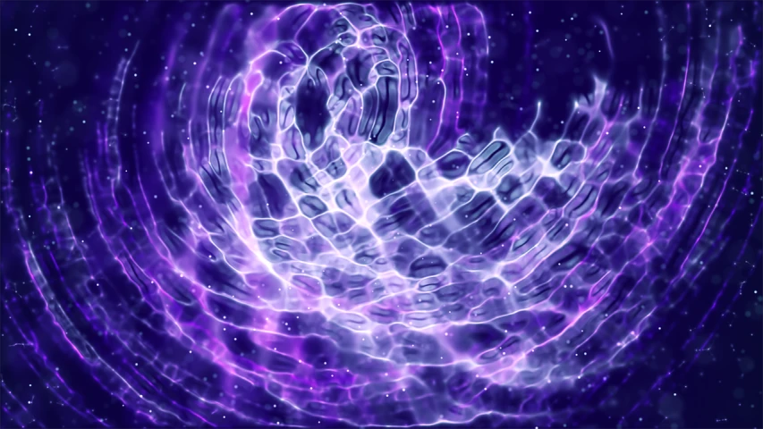 a purple swirl in the middle of a black background, digital art, electric aura with particles, highly detailed vfx scene, jelly - like texture, cybermagnetosphere