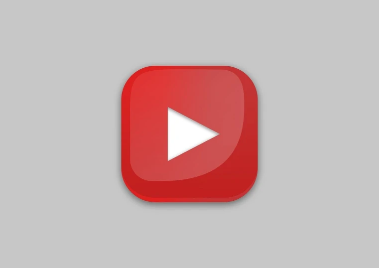 a red play button with a white arrow, trending on pixabay, video art, on a gray background, youtube logo, square, 🦩🪐🐞👩🏻🦳