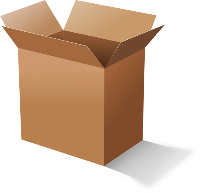 a cardboard box with a piece of paper sticking out of it, a computer rendering, inspired by Masamitsu Ōta, pixabay, minimalism, powder, full length, opening, trick