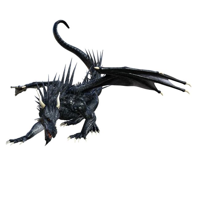 a close up of a dragon on a black background, concept art, 3 d cg, top down extraterrestial view, highly detailed toy, black wings instead of arms