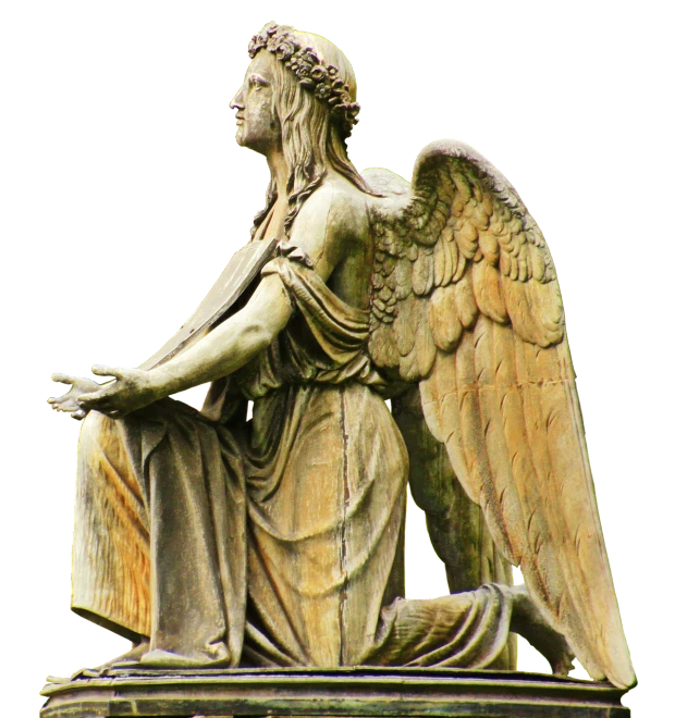 a close up of a statue of an angel, by Dietmar Damerau, pixabay contest winner, renaissance, kneeling!!, folded arms, scientific depiction, above side view