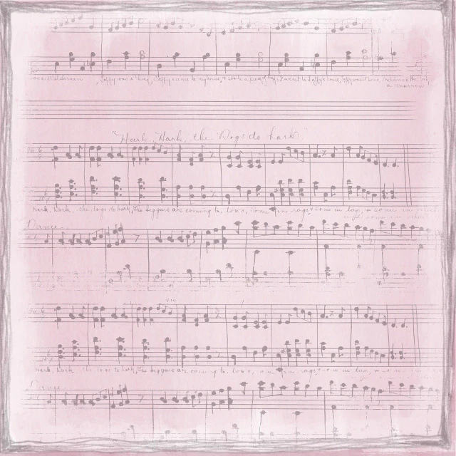 a close up of a sheet of music, a picture, romanticism, pink scheme, photoshop, nitid and detailed background, fine texutre