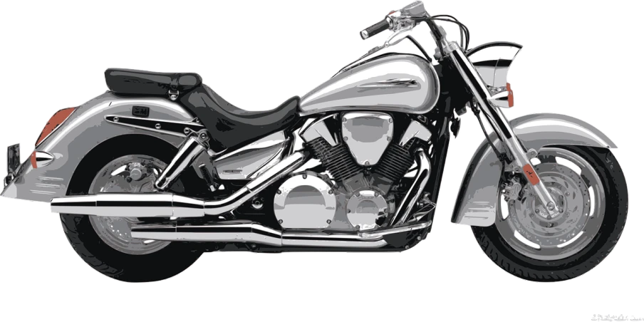 a close up of a motorcycle on a black background, vector art, by Jim Murray, pixabay, cobra, silver chrome color, side front view, vacuum, sharp high detail illustration