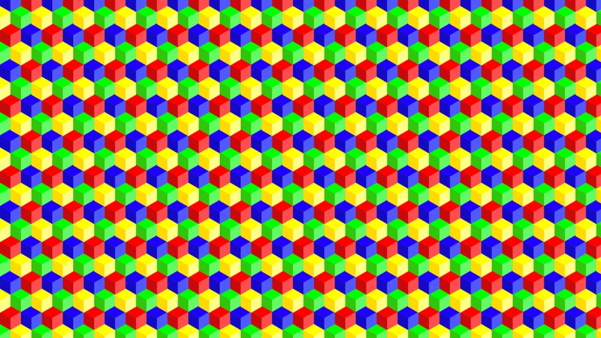 a multicolored background that looks like hexagons, pixel art, inspired by Ernő Rubik, !!! very coherent!!! vector art, technicolour 1