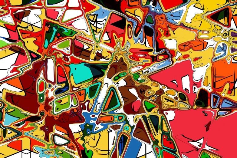 a painting of many different shapes and sizes, an abstract drawing, inspired by Asger Jorn, pexels, abstract illusionism, !!! very coherent!!! vector art, colorful glass wall, brittle. highly detailed, colorful plastic