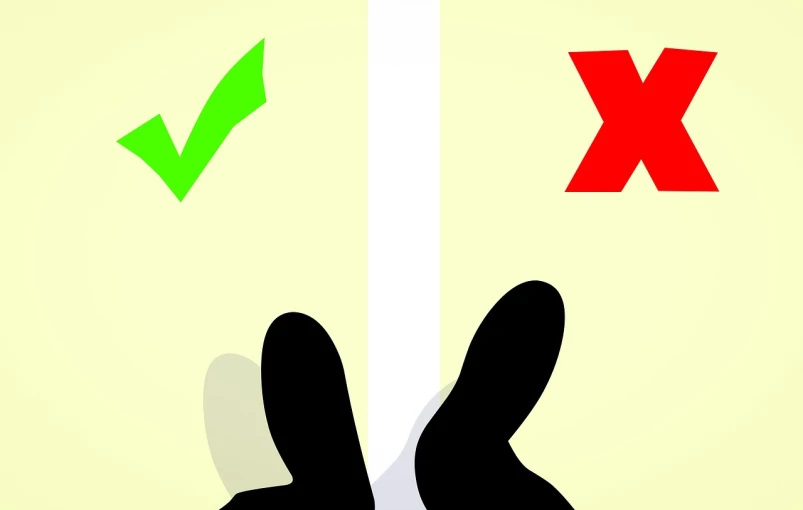 a pair of feet standing next to each other, a cartoon, by Julian Allen, pixabay, conceptual art, with two arrows, test, some people are sitting, stop frame animation