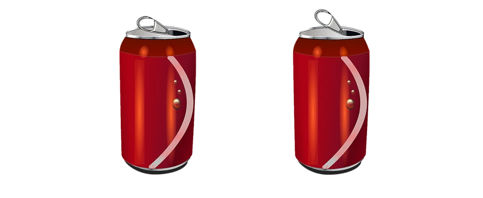 a couple of red soda cans sitting next to each other, vector art, by Andrzej Wróblewski, pixabay, digital art, yin yang, cane, dark but detailed digital art, minimalissimo