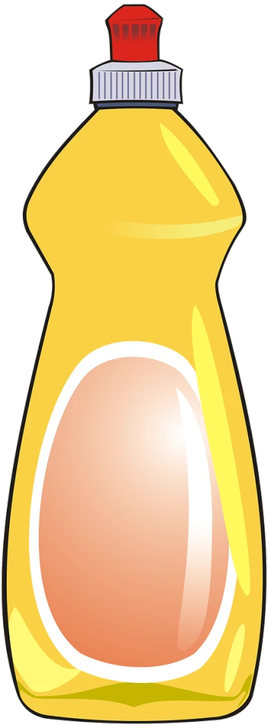 a bottle of detere on a black background, an illustration of, inspired by Alexander Archipenko, trending on pixabay, plasticien, egg yolk, long nails, light yellow, [ digital art ]!!