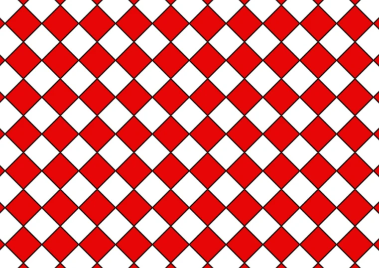 a red and white checkered table cloth, a mosaic, inspired by Nicolaes Maes, trending on pixabay, op art, diamond, 4k high res, northern france, thick squares and large arrows