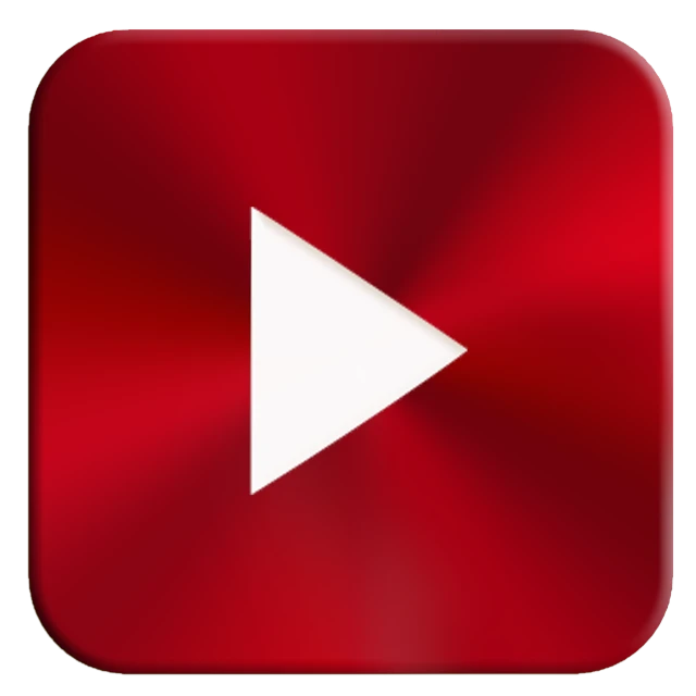 a red play button with a white arrow, by Glennray Tutor, pixabay, video art, square, trending on atrstation, red spike aura in motion, faved watched read