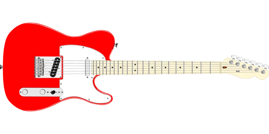 a red electric guitar on a black background, a digital rendering, trending on pixabay, style of mirror\'s edge, sonic youth, lined up horizontally, screen capture