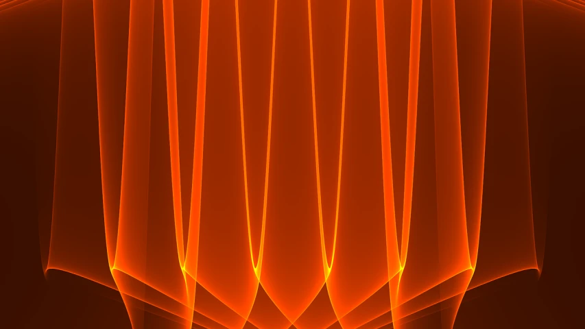 a computer generated image of orange lines, a digital rendering, abstract illusionism, glowing drapes, glowing lamps, phone wallpaper, with gradients