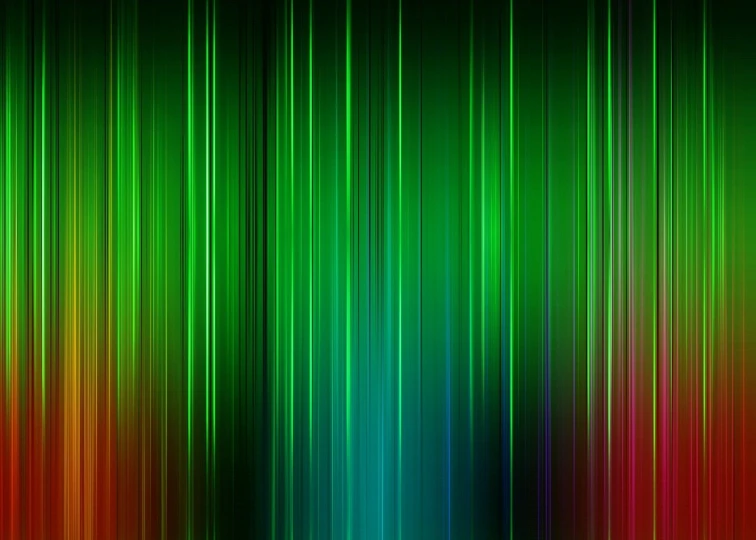 colorful lines on a black background, shutterstock, color field, gradient green, vertical lines, glowing drapes, wallpaper”