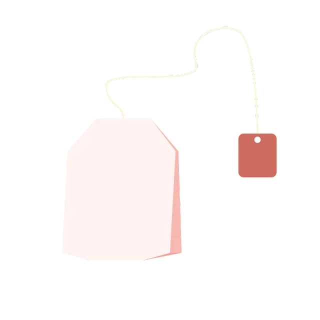 a tea bag with a string attached to it, a digital rendering, inspired by Patrick Caulfield, minimalism, pink, night light, cartoonish and simplistic, blank