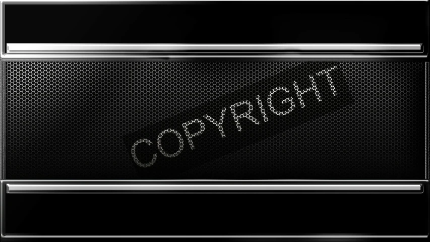 a close up of a microwave with the word copyright written on it, a digital rendering, by Joseph Raphael, pixabay, conceptual art, black and white vector, swarovski, musician, sharp high detail illustration
