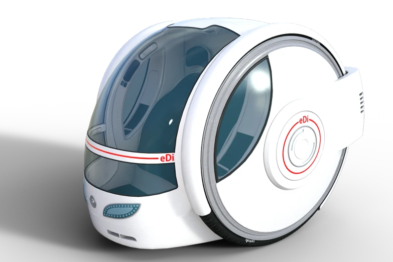a close up of a helmet on a black background, a computer rendering, incubator medpods, full lenght view. white plastic, ixions wheel, dio