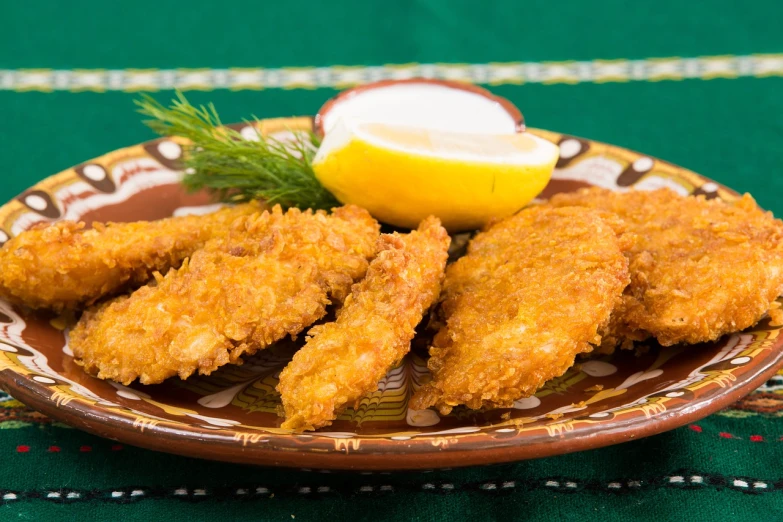 a close up of a plate of food on a table, pixabay, dau-al-set, angel wings, deep fried, sergey vasnev, listing image